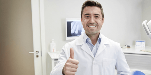 dentist showing gratitude