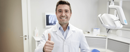 dentist showing gratitude